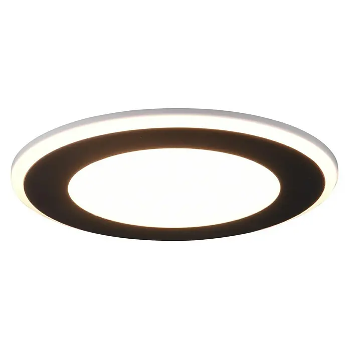 Trio Leuchten LED-Einbauleuchte rund Aura - 10 W, Ø x H: 14 x 3 cm, Schwarz - Moderne LED-Deckenleuchte mit einem schlanken, runden Design und einem hellen Licht, ideal für jeden Raum.