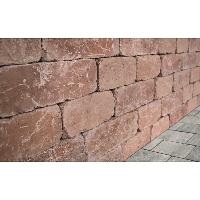 EHL Mauerstein Times Antik25 x 15 x 12 cm, Braun, Beton Mood Shot