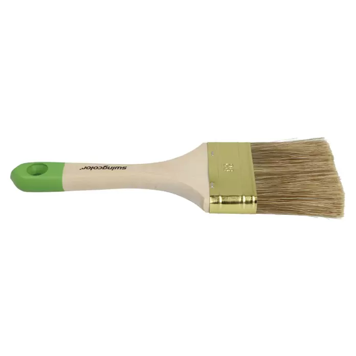 swingcolor Komfort Lasur-Flachpinsel - Breite Borsten: 80 mm, Hollestermischung, Naturholz