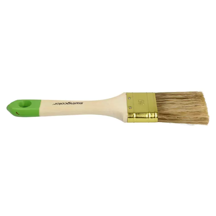 swingcolor Komfort Lasur-Flachpinsel - Breite Borsten: 50 mm, Hollestermischung, Naturholz