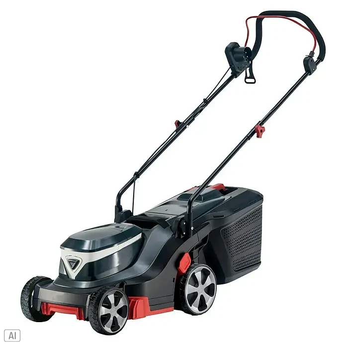 AL-KO Easy Elektro-Rasenmäher - 1.600 W, Schnittbreite: 38 cm - Schwarzer und roter Rasenmäher mit praktischem Fangkorb für einen sauberen und effizienten Gartenschnitt.