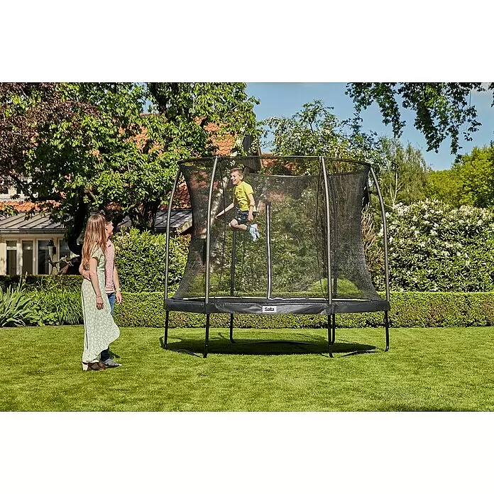 Salta Trampolin Comfort Edition - Durchmesser: 396 cm, Schwarz - Anwendungsbeispiel