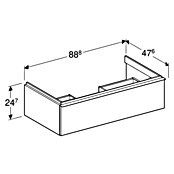 Geberit iCon Waschtischunterschrank (88,8 x 47,6 x 24,7 cm, Lava, Matt) | BAUHAUS