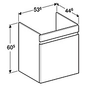 Geberit Renova Plan Waschtischunterschrank (53,6 x 44,6 x 60,6 cm, Lava, Matt) | BAUHAUS