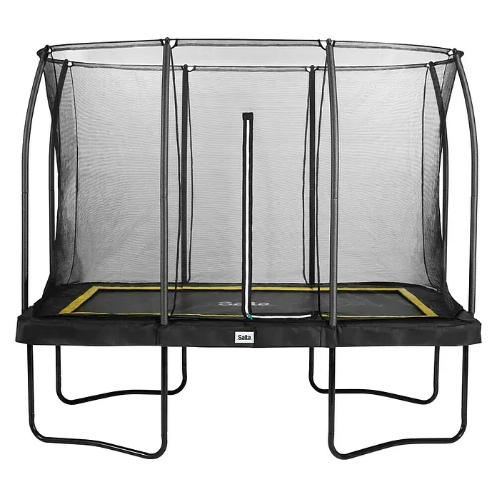 Salta Trampolin Comfort Edition - Schwarz, L x B: 214 x 305 cm - Rechteckiges Gartentrampolin von Salta mit Sicherheitsnetz für Kinder und Erwachsene. Das Trampolin sorgt für Springspaß im Freien.