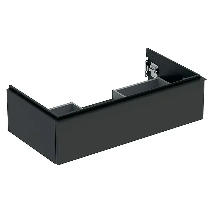 Geberit iCon Waschtischunterschrank - 88,8 x 47,6 x 24,7 cm, Lava - Abgebildeter Waschtischunterschrank in stilvollem Design, ideal für moderne Badezimmer. Robuste Konstruktion mit praktischen Auszügen.
