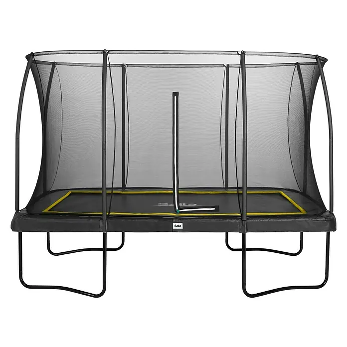 Salta Trampolin Comfort Edition - Schwarz, L x B: 244 x 366 cm - Rechteckiges Salta Trampolin mit Sicherheitsnetz für unbeschwerten Springspass.