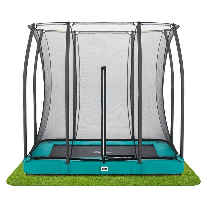 Salta Trampolin Comfort Edition Ground214 x 153 cm, Grün Front View