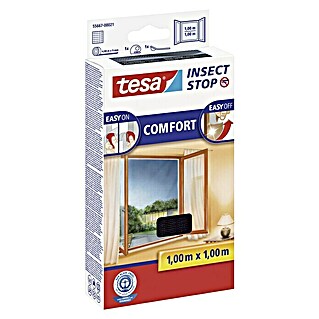 Tesa Insect Stop Mrežica za zaštitu od insekata Comfort (D x Š: 100 x 100 cm, Pričvršćivanje čičkom, Crne boje)