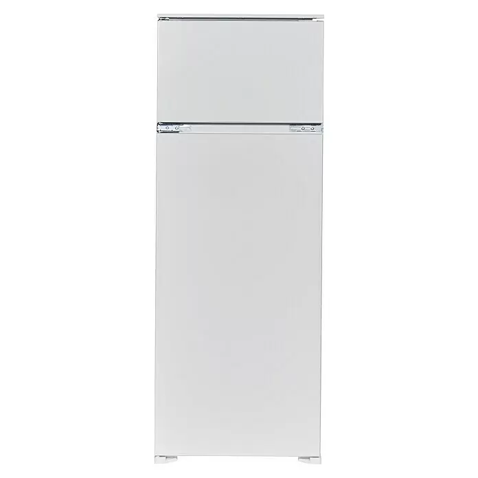 PKM Kühl-Gefrierkombination GK225.4EEBN - Nutzinhalt Gesamt: 205 l, 54 x 54 x 145 cm, Weiß - Weißer zweitüriger Kühlschrank mit Gefrierfach oben.