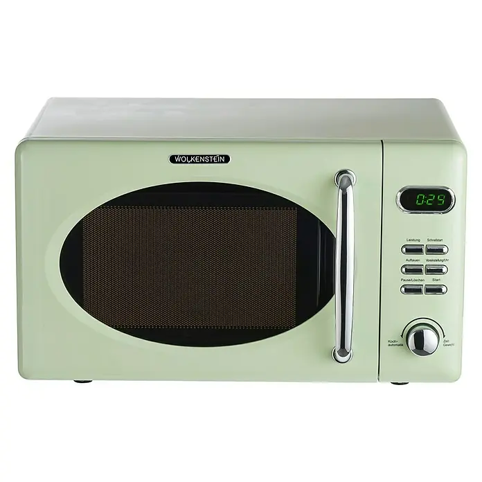 Wolkenstein Mikrowelle WMW 720 SG - Max. Leistung: 700 W, 20 l, Grün - Pastellgrüne WOLKENSTEIN Mikrowelle mit Drehwähler und Digitalanzeige für die Küche.