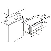 Wolkenstein Einbau-Mikrowelle WMW800-20GB (Max. Leistung: 800 W, 20 l, Schwarz) | BAUHAUS