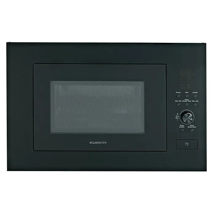 Wolkenstein Einbau-Mikrowelle WMW900-25 GB - Max. Leistung: 900 W, 25 l, Schwarz - Schwarzer WOLKENSTEIN Mikrowellenherd mit Bedienfeld und digitaler Anzeige für präzises Kochen und schnelles Erwärmen.