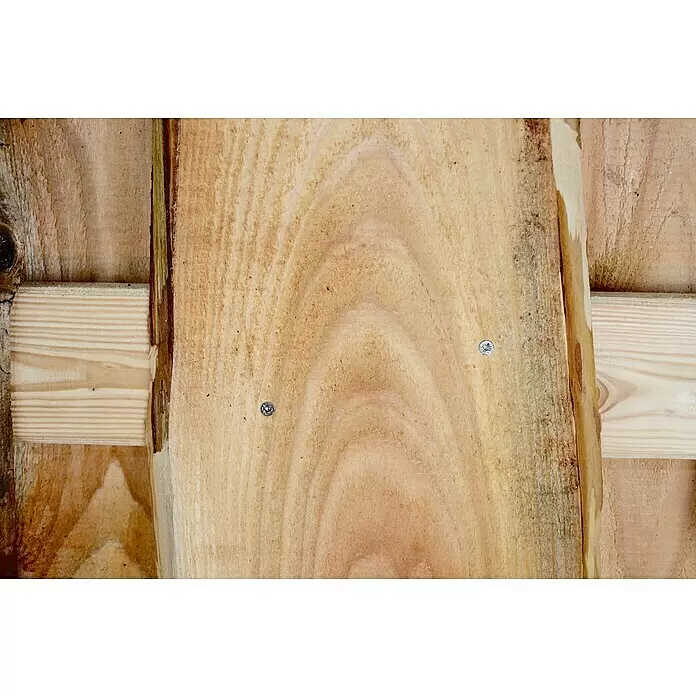 T & J Sichtschutzelement Jütland - B x H: 180 x 180 cm, Natur, Holz - Detailaufnahme