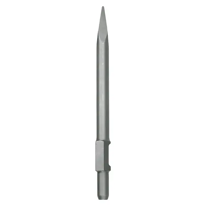 Einhell Spitzmeißel - Durchmesser Bohrer: 30 mm, 410 mm - Bild einer Meißelspitze, ein Werkzeug zum Bearbeiten harter Materialien. Die Spitze ist scharf und bereit für präzise Arbeiten.