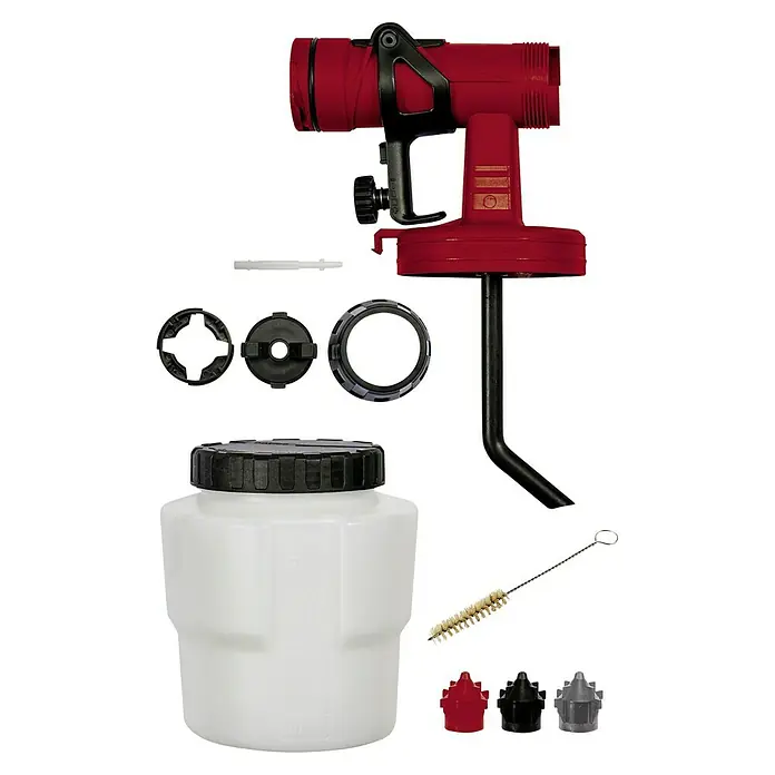 Einhell Sprühaufsatz - Passend für: Einhell Farbsprühsysteme TC-SY 400 P/TC-SY 500 P/TC-SY 600 S/TC-SY 700 S - Spritzpistolen-Set mit Farbbehälter, Düsen und Reinigungsbürste für vielseitige Anwendungen. Ideal für präzises Lackieren und detaillierte Arbeiten.