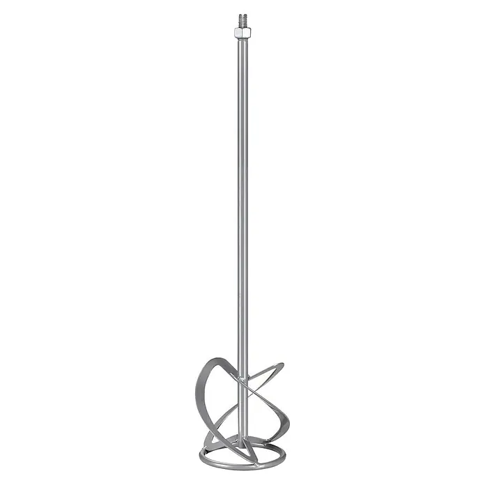 Einhell Farbrührer - Länge: 60 cm, Durchmesser Rührer: 120 mm - Ein spiralförmiger Rührstab aus Metall mit Gewinde und Mutter. Ideal zum Mischen von Farben und Flüssigkeiten.