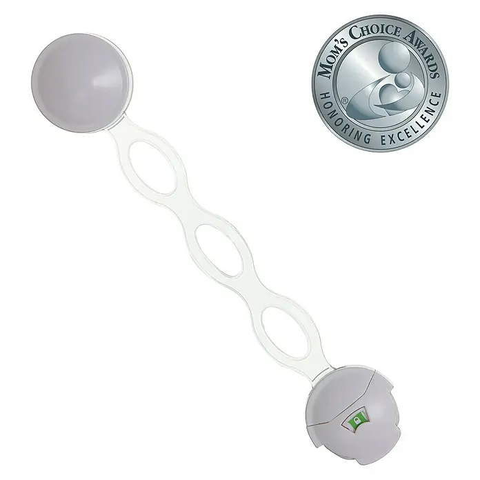 Dreambaby Multifunktionsverschluss EZY-Check - Farbe: Weiß - Ein Schnullerband mit einem "Mom's Choice Awards"-Siegel, ideal zum Befestigen des Schnullers an der Kleidung, um ihn sauber und griffbereit zu halten.