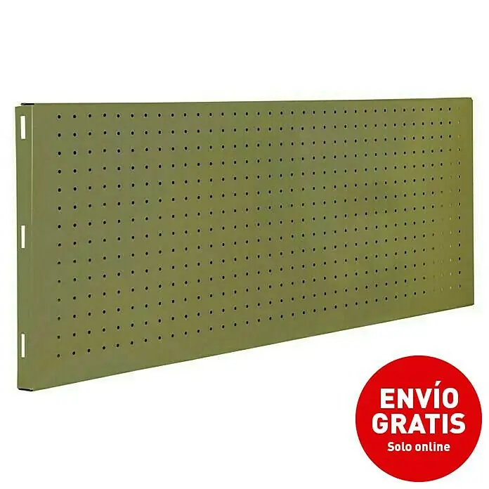 Simonrack Simonwork Panel perforado - Ancho: 40 cm, Altura: 120 cm, Gris - Panel perforado verde para herramientas con agujeros prácticos y soportes laterales. Ideal para talleres y garajes.