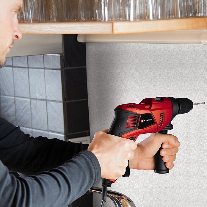 Einhell Classic Schlagbohrmaschine TE-ID 500 E550 W, 0 U/min - 3.000 U/min, Schlagzahl: 0 /min - 48.000 /min Use Shot