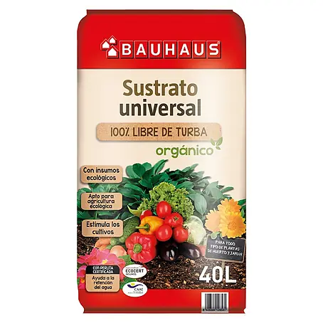 BAUHAUS  Substrato de planta Universal ecológico sin Turba