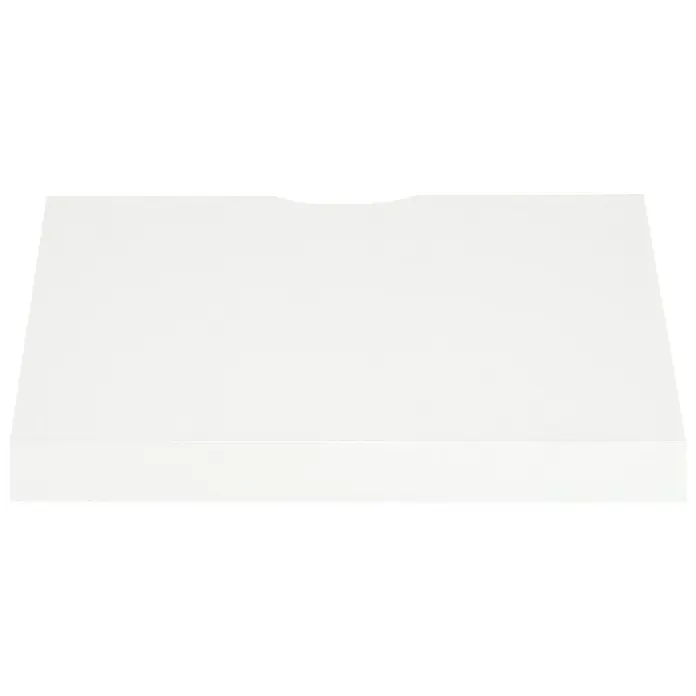 Dolle Wandboard Big Boy Media - L x B x H: 44,5 x 30 x 5 cm, Belastbarkeit: 30 kg, Weiß - Schlichte, weiße Schubladenfront mit Griffaussparung, ideal für moderne Möbeldesigns und minimalistische Einrichtungen. Praktisch und zeitlos.