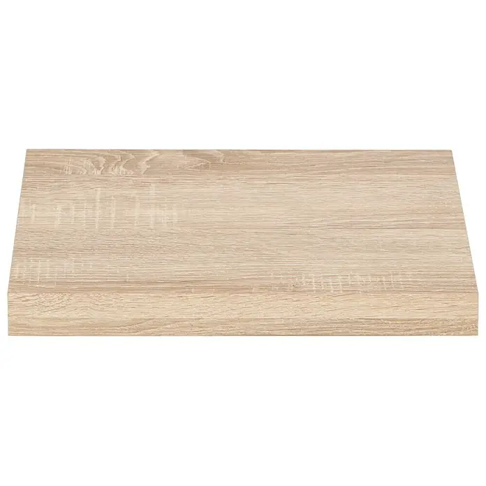 Dolle Wandboard Big Boy - L x B x H: 44,5 x 25 x 5 cm, Eiche, Belastbarkeit: 30 kg - Nahaufnahme einer hellen Tischplatte aus Holz mit gut sichtbarer Maserung, ideal für Möbelbeschreibungen.