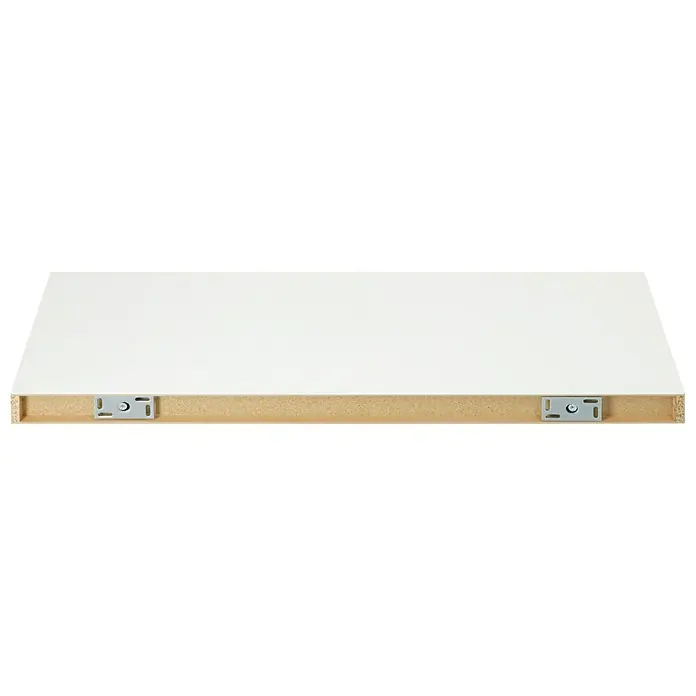 Dolle Wandboard Big Boy - L x B x H: 90 x 30 x 5 cm, Weiß, Belastbarkeit: 30 kg - Weißes Regalbrett mit metallenen Halterungen zur Wandmontage. Das Regalbrett ist aus Holz gefertigt.