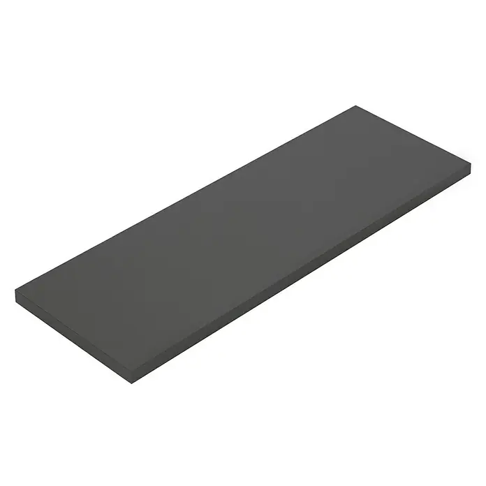 Dolle Wandboard Lite - L x B x S: 60 x 20 x 1,9 cm, Farbe: Anthrazit - Grauer rechteckiger Gegenstand mit abgerundeter Kante. Ein schlichtes, modernes Design für diesen minimalistischen Alltagsgegenstand.