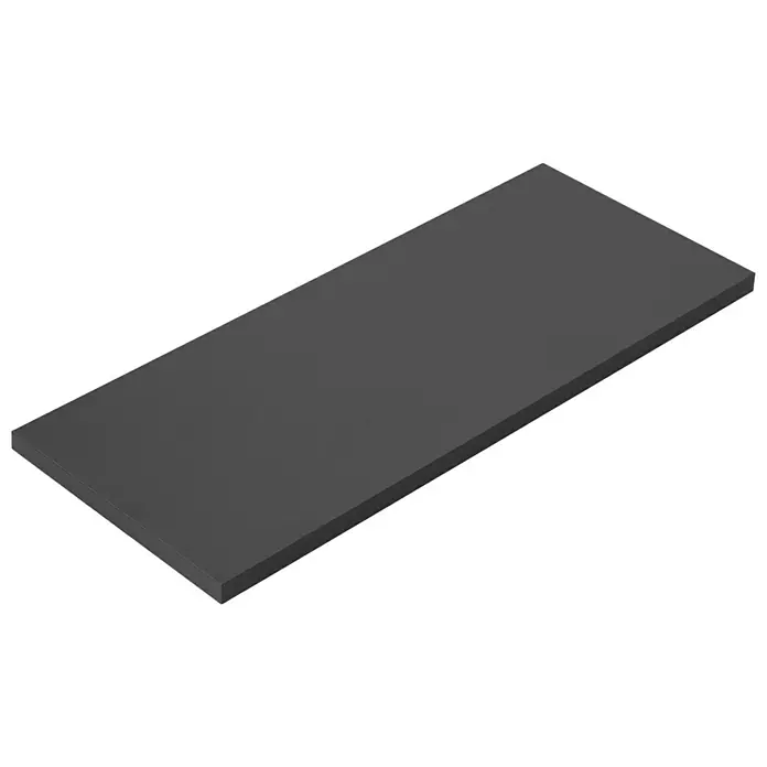 Dolle Wandboard Lite - L x B x S: 60 x 25 x 1,9 cm, Farbe: Anthrazit - Dunkelgraue, rechteckige Platte auf schwarzem Hintergrund, ideal als Tischplatte oder Regalbrett. Minimalistisches Design für moderne Einrichtungen.