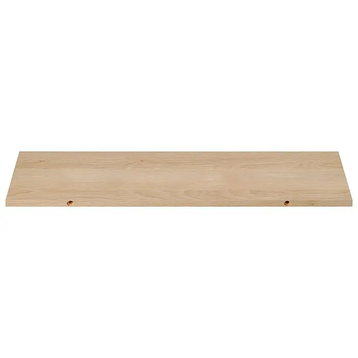 Dolle Wandboard Lite - L x B x S: 80 x 20 x 1,9 cm, Farbe: Eiche - Hellbraune Holzregalplatte mit markanter Maserung und zwei vorgebohrten Löchern zur einfachen Montage.