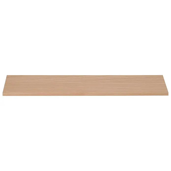 Dolle Wandboard Lite Vintage - L x B x S: 80 x 15 x 2 cm, Eiche - Nahaufnahme eines Holzbrettstücks mit gut sichtbarer Maserung und sanften Farbtönen, ideal für Holzarbeiten.