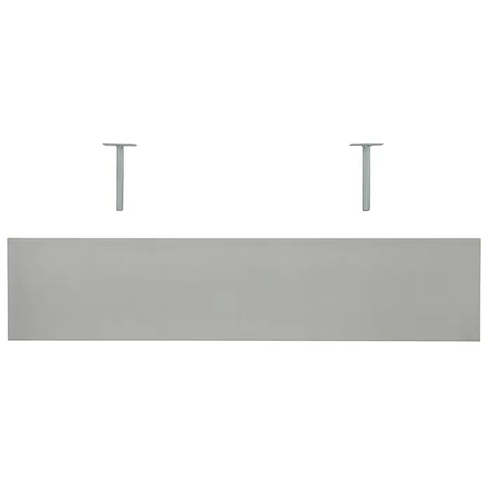 Dolle Estante flotante Big Boy - L x An x Al: 115 x 25 x 5 cm, Plateado, Carga soportada: 30 kg - Armario de pared gris con barras de fijación, ideal para soluciones de almacenamiento modernas en cocinas o baños. El diseño elegante se integra perfectamente.