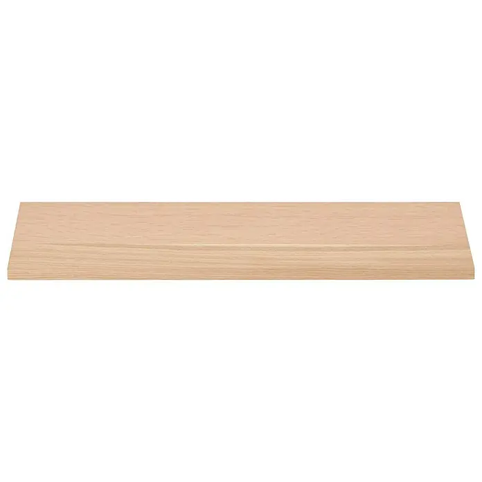 Dolle Wandboard Lite Vintage - L x B x S: 60 x 15 x 2 cm, Eiche - Nahaufnahme einer hellen Holzoberfläche mit subtilen Maserungen. Das Holz ist glatt und hat einen natürlichen Farbton.