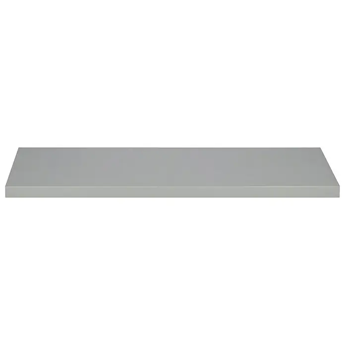 Dolle Estante flotante Big Boy - L x An x Al: 115 x 25 x 5 cm, Plateado, Carga soportada: 30 kg - Primer plano de una campana extractora gris moderna, mostrando su diseño elegante y funcionalidad para cualquier cocina.