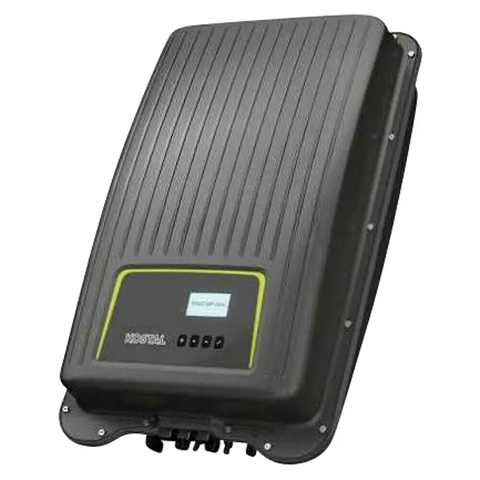 Inversor de red PIKO MP Plus - 3,07 kW, L x An x Al: 22,2 x 39,9 x 65,7 cm - Primer plano de un inversor solar HESTAL 2800 TL-GEN. Diseño compacto y robusto, perfecto para un rendimiento óptimo.
