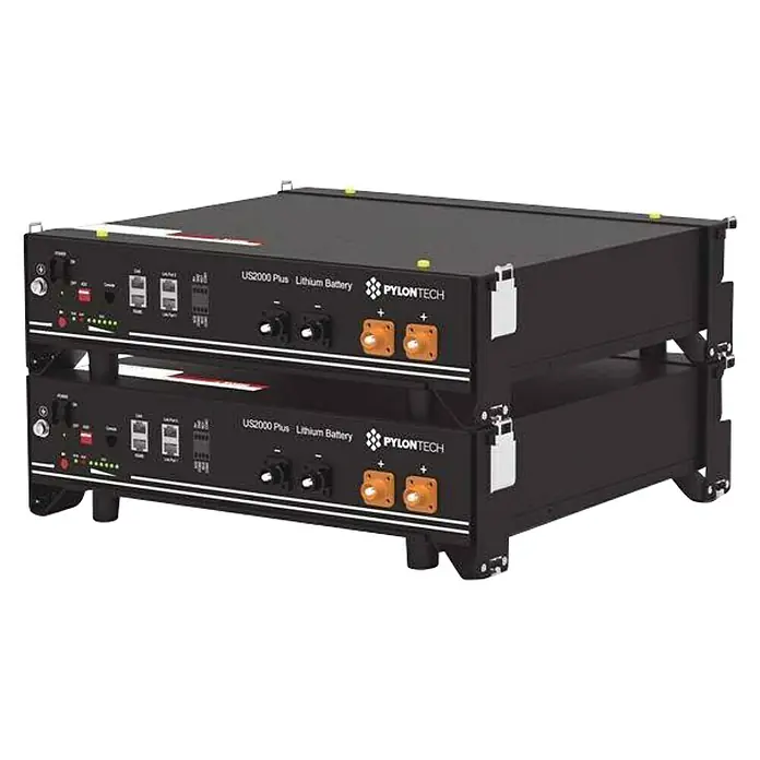 Batería solar Pylontech UP2500 - L x An x Al: 42 x 44,2 x 12 cm - Baterías de litio Pylontech US2000 Plus apiladas para el almacenamiento de energía. Alto rendimiento y fiabilidad para sistemas solares.