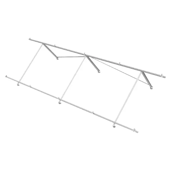 Soporte para fijación vertical 30º - Aluminio, L x An x Al: 50 x 200 x 100 cm, Hasta 2 módulos fotovoltaicos - Construcción metálica de una estructura de techo. La estructura robusta ofrece protección y soporte para proyectos de construcción.