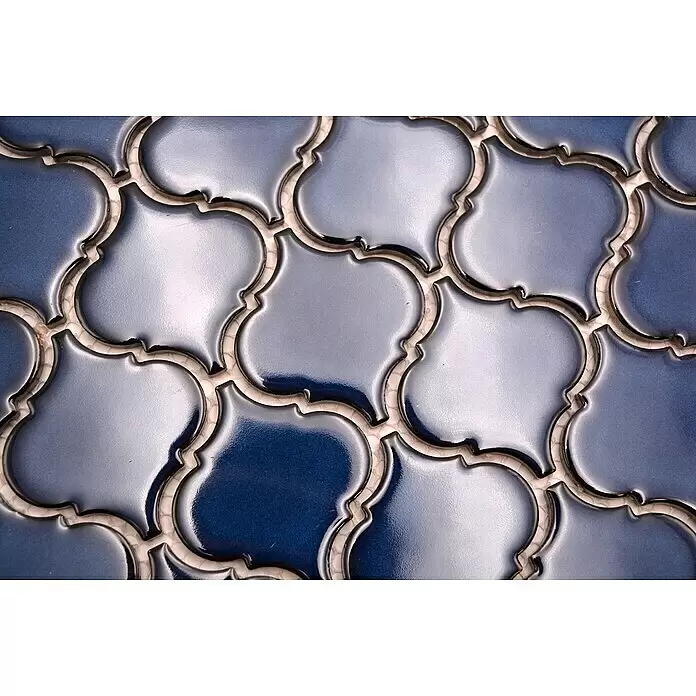 Mosaikfliese Florentiner Uni CLP 451 - 29,3 x 24,5 cm, Kobaltblau, Matt - Detailaufnahme