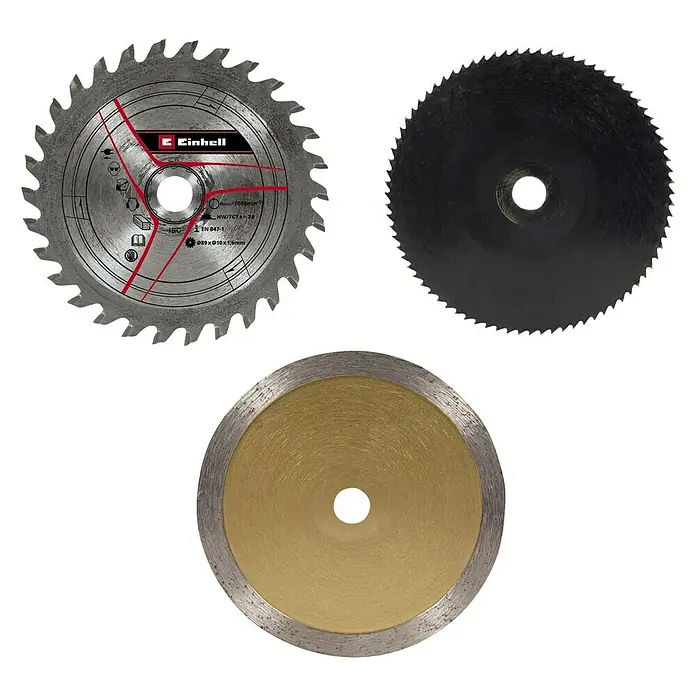 Einhell Classic Mini-Handkreissäge TC-CS 89600 W, Durchmesser Sägeblatt: 89 mm, Leerlaufdrehzahl: 7.200 U/min - Auswahl von drei Sägeblättern für unterschiedliche Anwendungen.