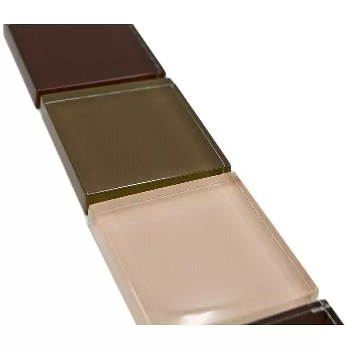 Fliesenbordüre Vision BO NB19482 - 4,8 x 30 cm, Mix Beige/Braun, Glänzend - Detailaufnahme