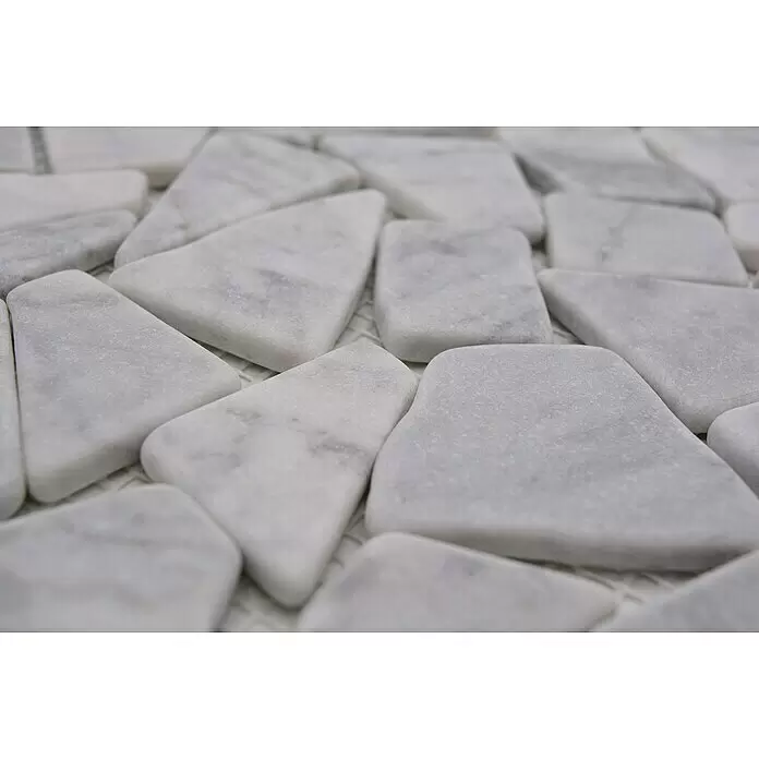 Mosaikfliese CIOT 30/2000 - 30,5 x 30,5 cm, Weiß/Grau, Matt - Detailaufnahme