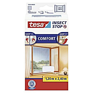 Tesa Insect Stop Zaštita od insekata za prozore Comfort (Š x V: 120 x 240 cm, Bijele boje, Montaža mreže protiv komaraca: Čičak traka)