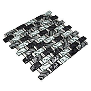 Mozaik pločica Rechteck Crystal Mix XCM MW10 (31 x 30 cm, Srebrna, Sjaj)