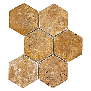 Mosaikfliese Hexagon XNT HX151 (19,9 x 26,2 cm, Gold, Matt)