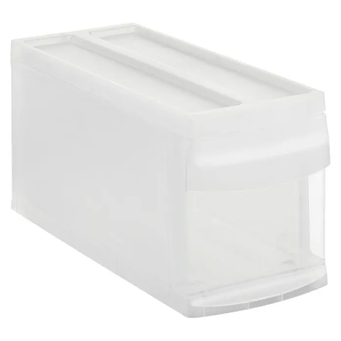 Rotho Schubladenbox Systemix S - L x B x H: 39,5 x 17 x 20,3 cm, Transparent, Anzahl Schubladen: 1 Stk. - Transparente Aufbewahrungsbox aus Kunststoff mit Deckel und Schublade zur ordentlichen Aufbewahrung diverser Gegenstände.