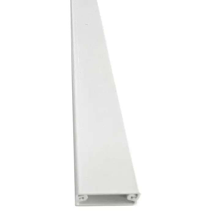 Canaleta para cables - L x An x Al: 2 m x 20 mm x 10 mm, Blanco - Canaleta para cables de plástico blanco, perfecta para enrutar cables de manera ordenada. Esto ofrece un aspecto limpio y ordenado.