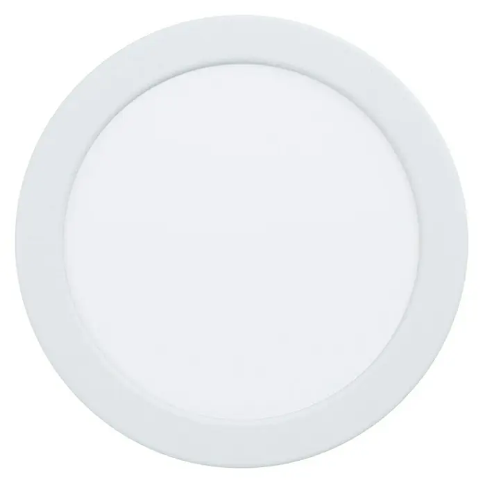 Eglo Fueva 5 Foco LED empotrable - 10,5 W, Blanco cálido, Blanco, Ø x Al: 16,6 x 2,6 cm, Intensidad regulable - Plafón LED redondo con diseño sencillo y marco blanco, ideal para interiores modernos.