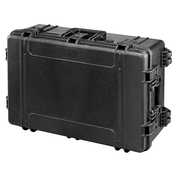 Wasserdichter Koffer MAX750 - L x B x H: 816 x 540 x 316 mm, Ohne Schaumstoffeinlage, Schwarz, Kunststoff - Robustes, schwarzes Transportkoffer für sicheren Transport von empfindlichen Geräten und Ausrüstung.
