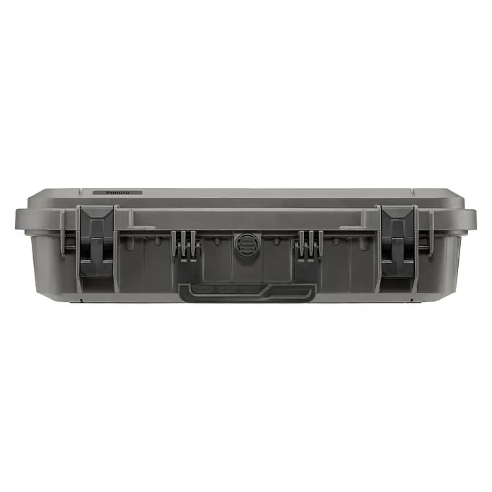 Wasserdichter Koffer EKO90 - L x B x H: 520 x 350 x 125 mm, Mit Würfelschaumstoffeinlage, Grau, Kunststoff - Grauer Panaro-Schutzkoffer mit robusten Verschlüssen, ideal für den sicheren Transport empfindlicher Ausrüstung.